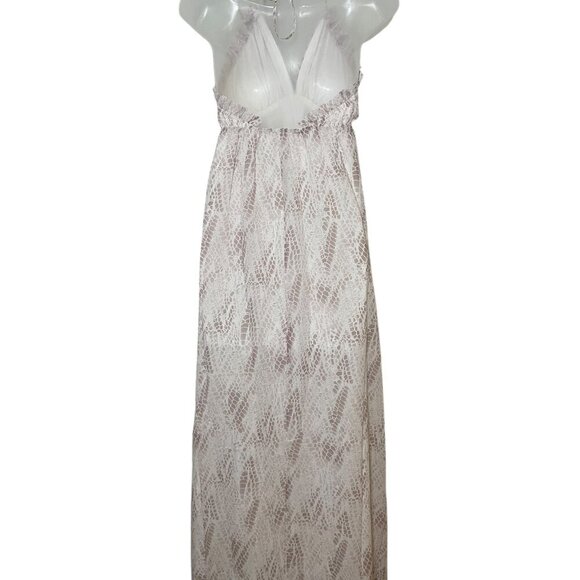 Lush Ash Mauve Snake Print Halter Maxi Dress Size Small NWT - Picture 5 of 6